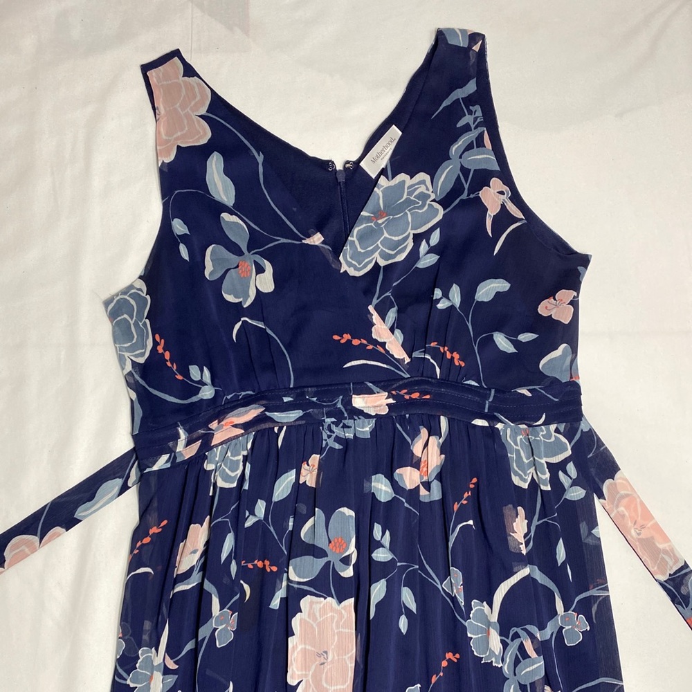 Maxi Blue Maternity Dress